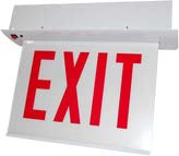 EXIT SIGN RECESSED EDGELIT, RED (SINGLE SIDE)